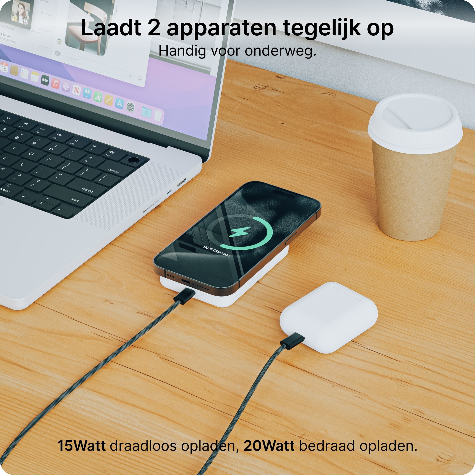 Magsafe Powerbank, Powerbank vliegtuig, Powerbank 10.000 mAh, Powerbank Iphone, Draadloze powerbank, Kleine powerbank, Powerbank kopen