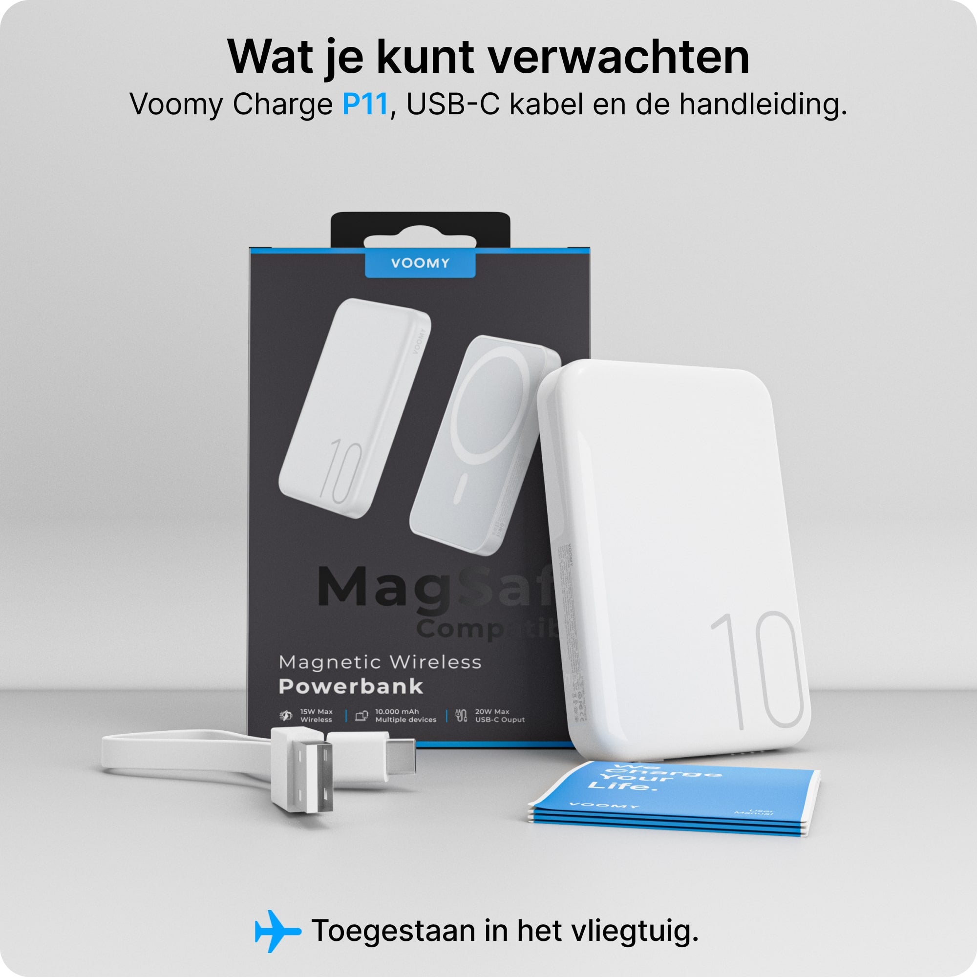 Magsafe Powerbank, Powerbank vliegtuig, Powerbank 10.000 mAh, Powerbank Iphone, Draadloze powerbank, Kleine powerbank, Powerbank kopen
