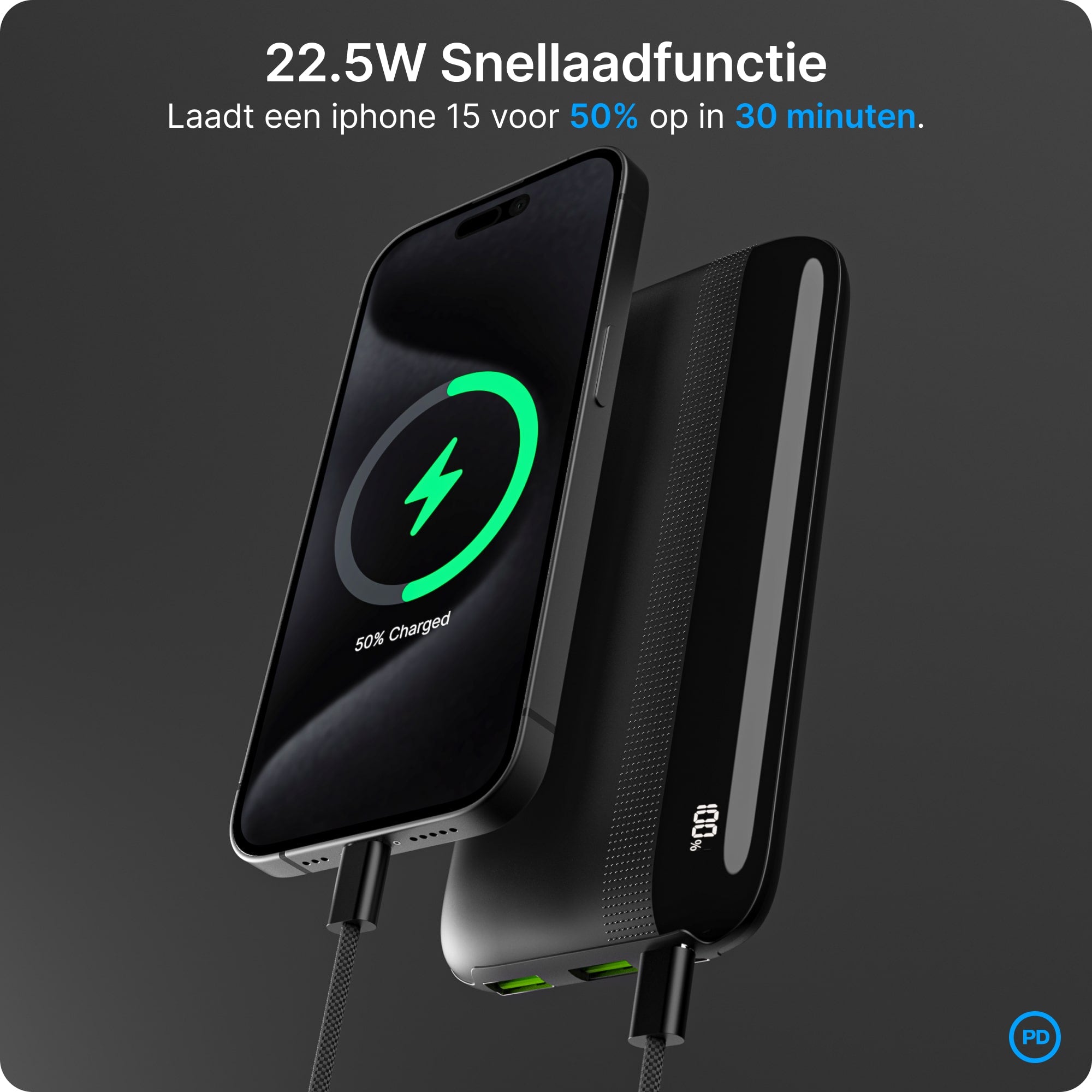 Powerbank, Powerbank 10000 mAh, kleine powerbank, Powerbank Iphone, Powerbank Samsung, Iphone powerbank, Powerbank kopen