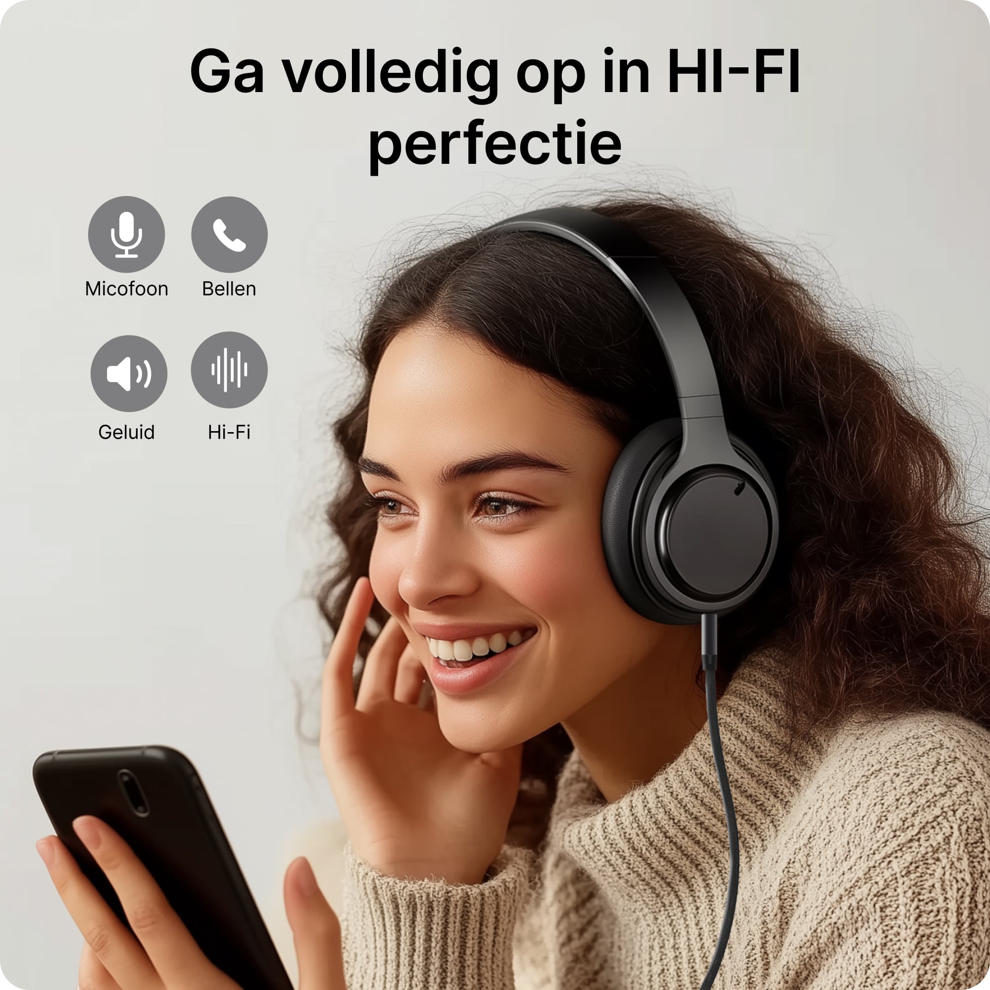 Voomy Connect C1 - USB-C naar 3.5mm Aux kabel - 1 meter