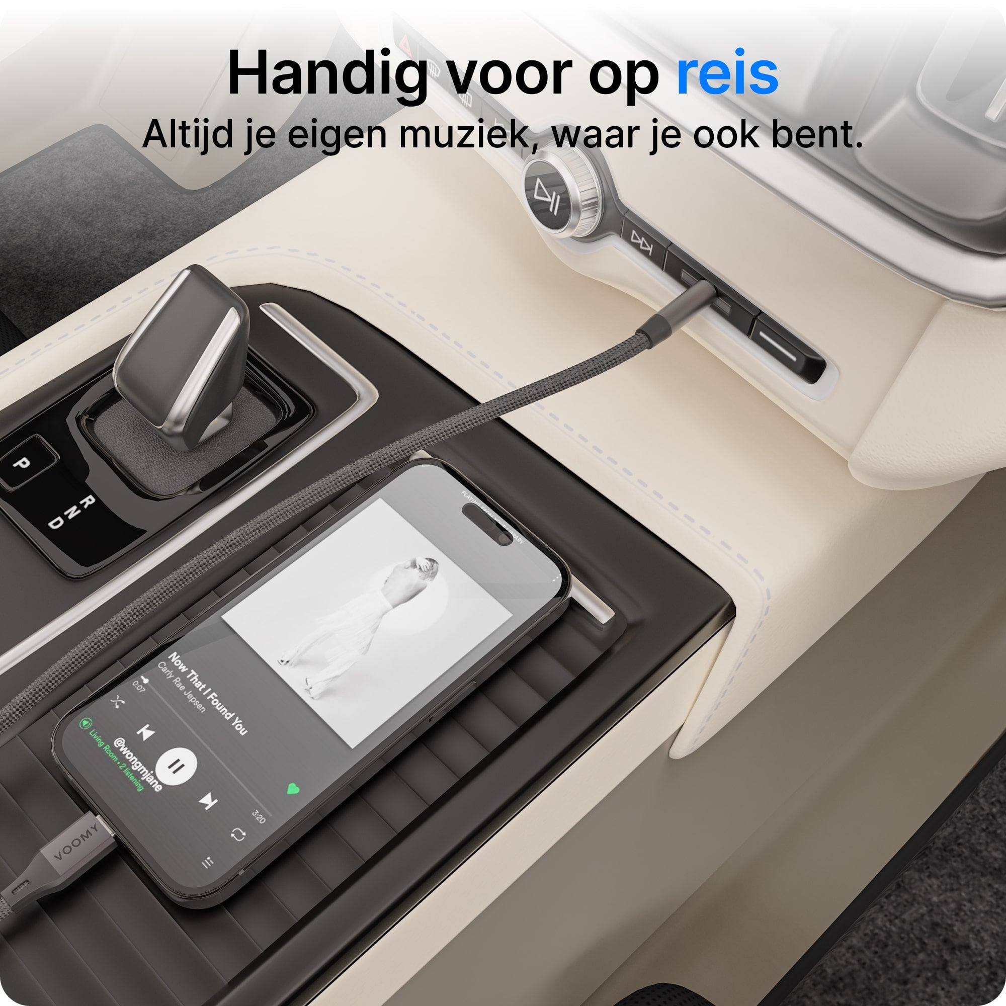 Voomy Connect C1 - USB-C naar 3.5mm Aux kabel - 1 meter