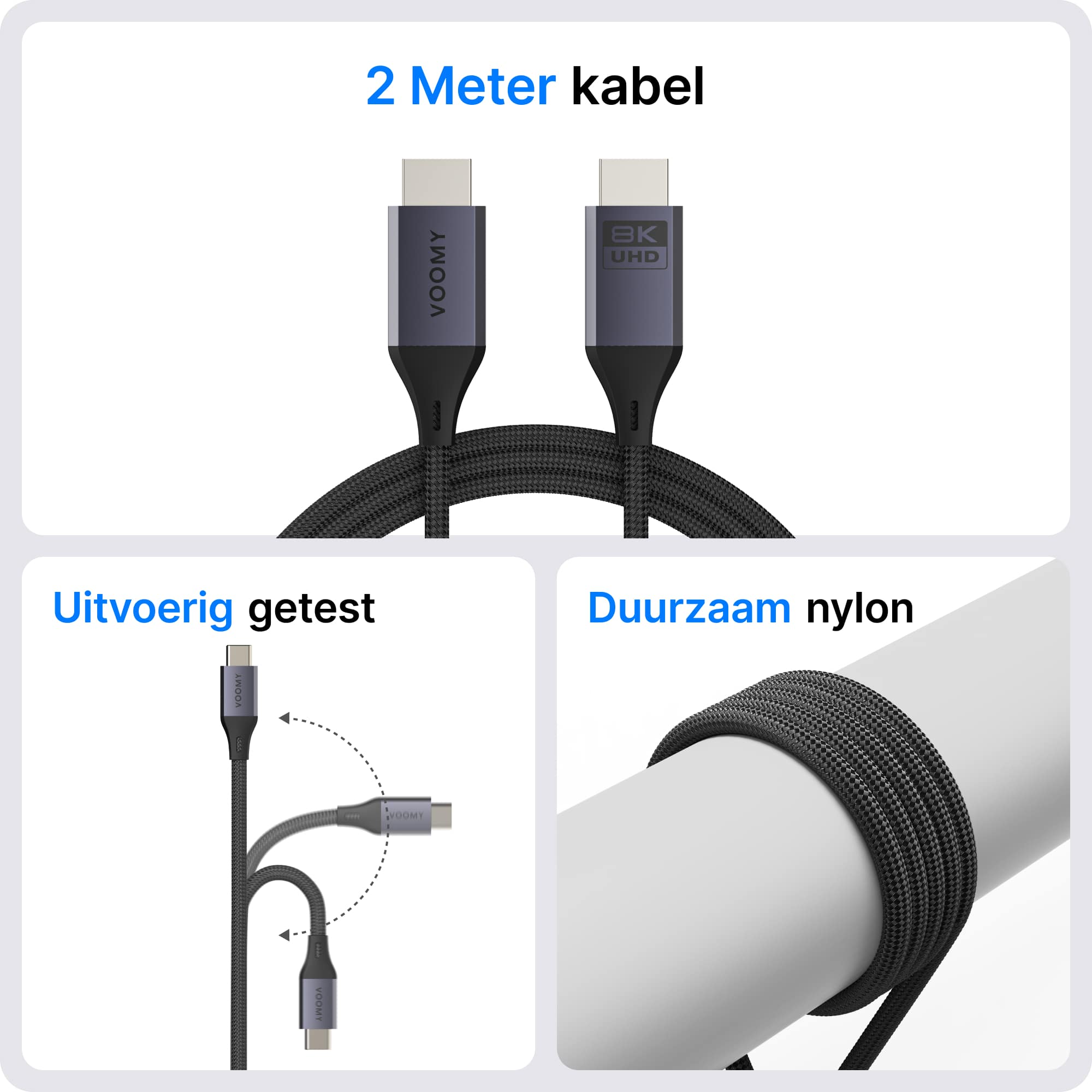 Voomy Connect C8 - Ultra HD 8K - 4K 120hz & 48 Gbps - 2 Meter