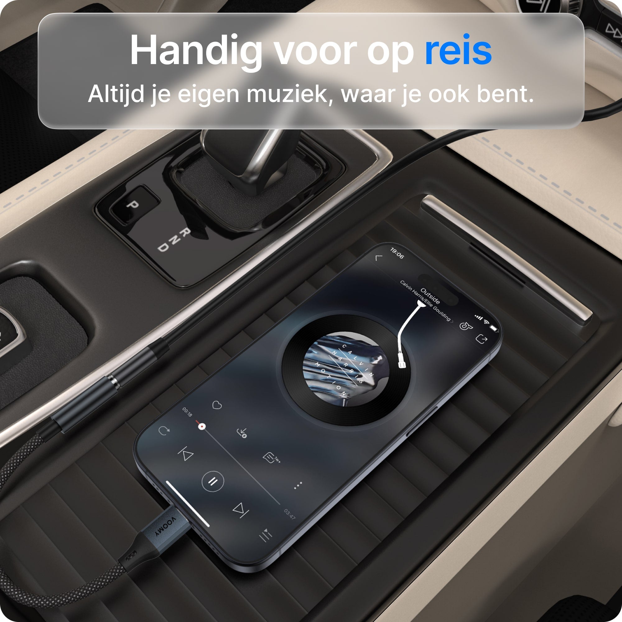 Voomy Connect C102 – USB-C naar (Female) Aux Adapter – Space Grey