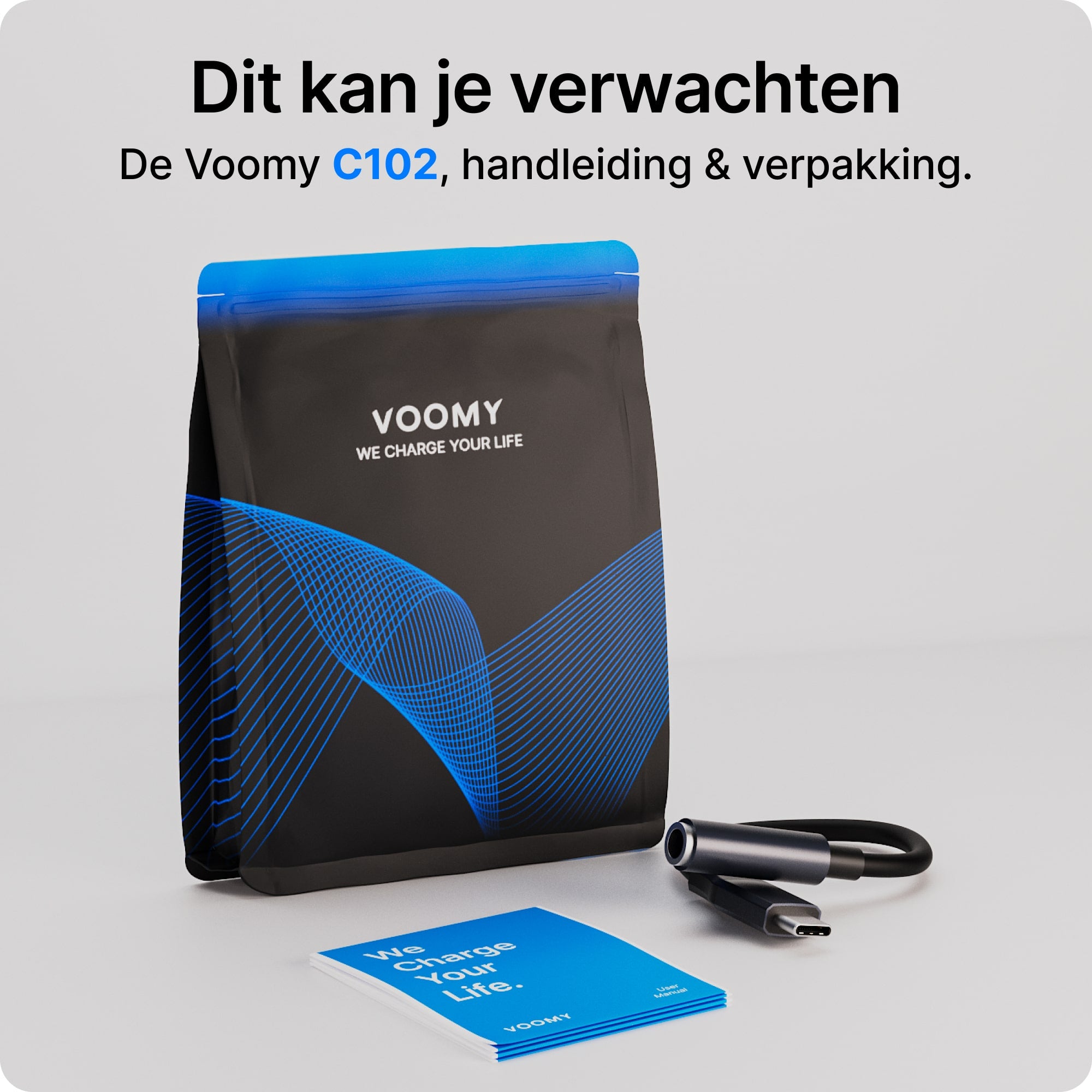 Voomy Connect C102 – USB-C naar (Female) Aux Adapter – Space Grey