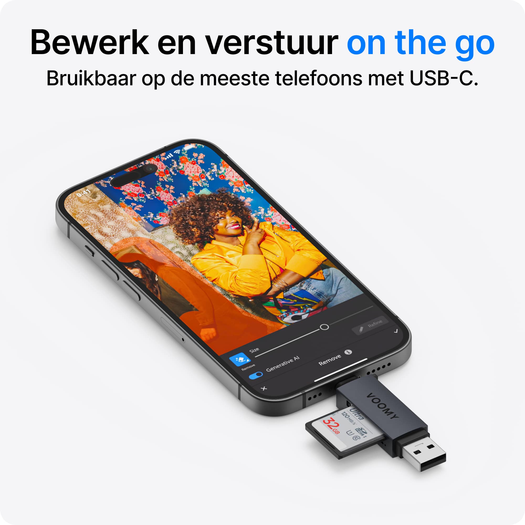 Voomy Connect H11 – USB 3.0 Kaartlezer – SD & MicroSD – 5Gbps – Aluminium – Space Blue