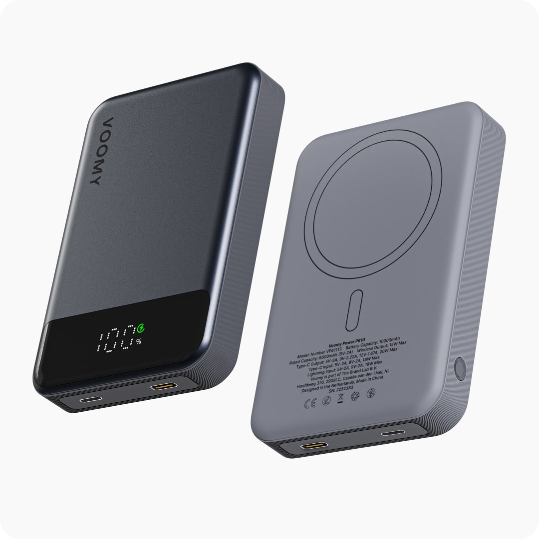 Voomy Charge P611 - MagSafe Powerbank - 10.000 mAh - 22.5W - Led Display