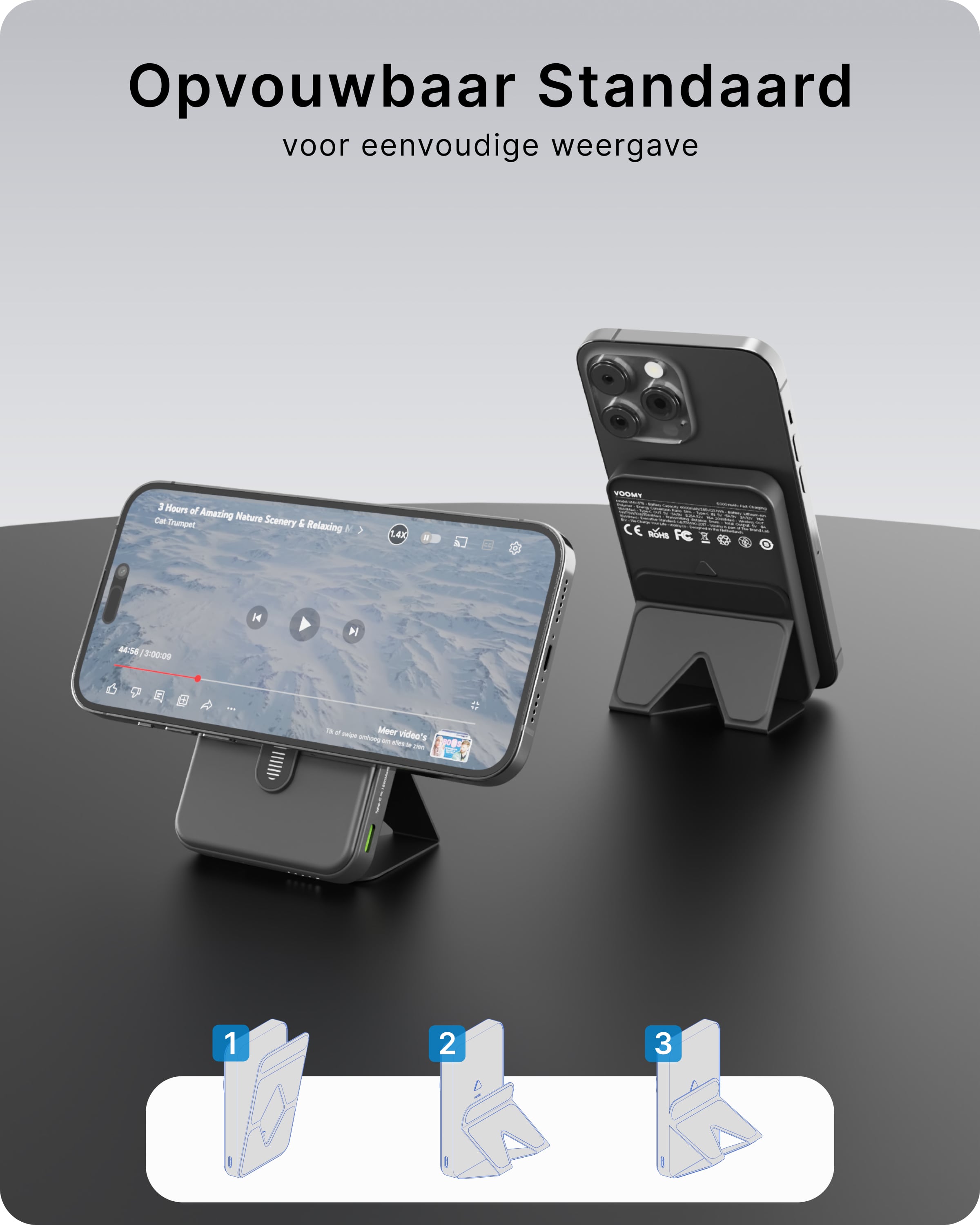 Voomy Charge P6 Magnetic Wireless Powerbank 6.000 mAh