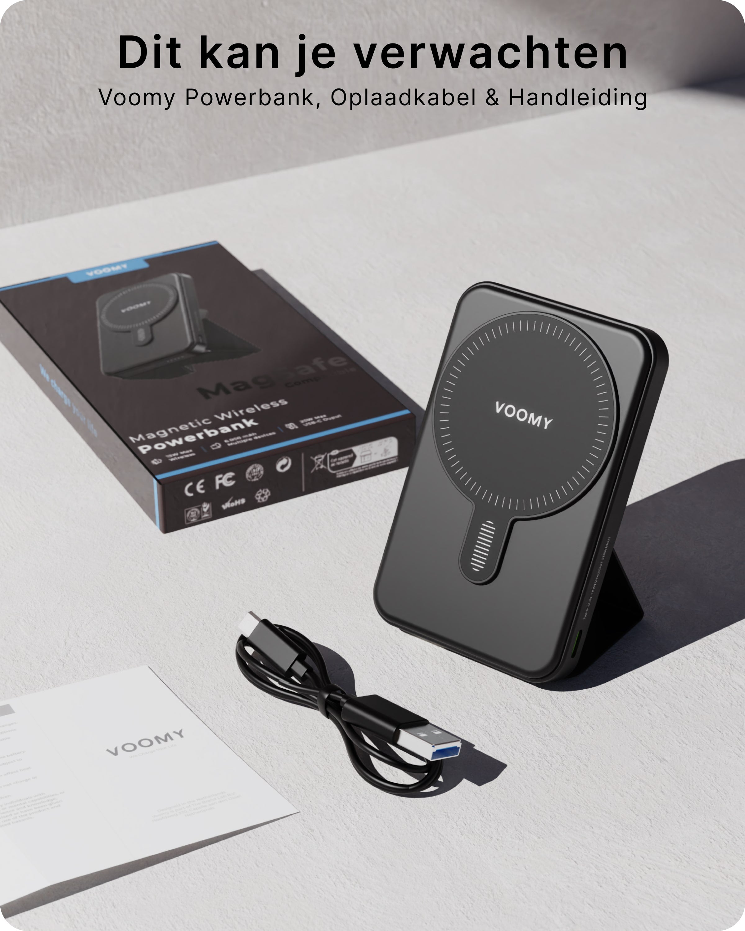 Voomy Charge P6 Magnetic Wireless Powerbank 6.000 mAh