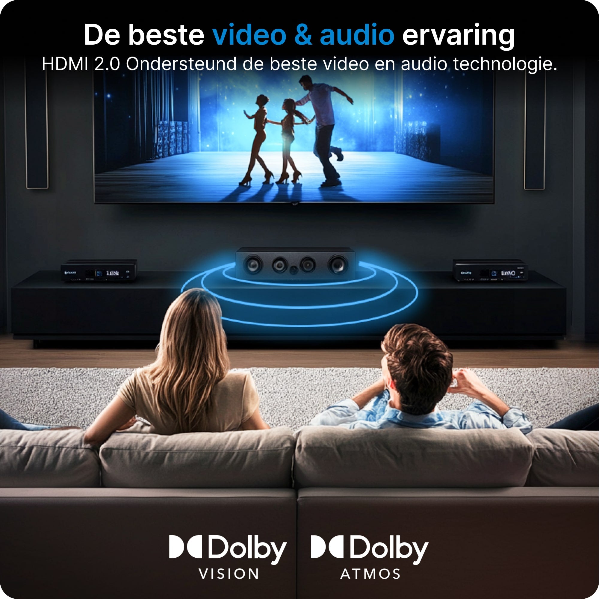 Voomy Connect H12 - HDMI Switch - 4K Ultra HD - 1 In 2 Uit / 2 In 1 Uit - HDMI Splitter