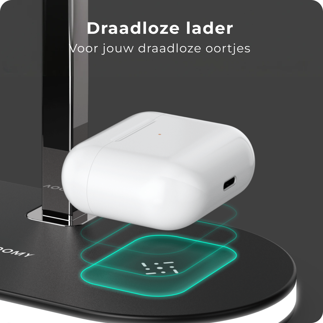 Voomy Wireless C5 - 5-in-1 Draadloze Oplader - Wireless Charger 15W