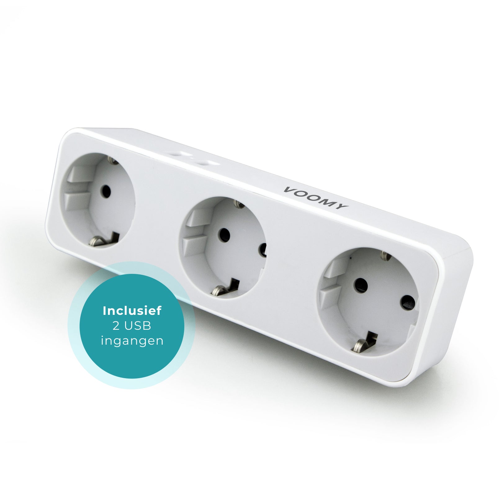 Voomy Split X3 - Verdeelstekker USB Wit - 2 USB-A & 3 EU