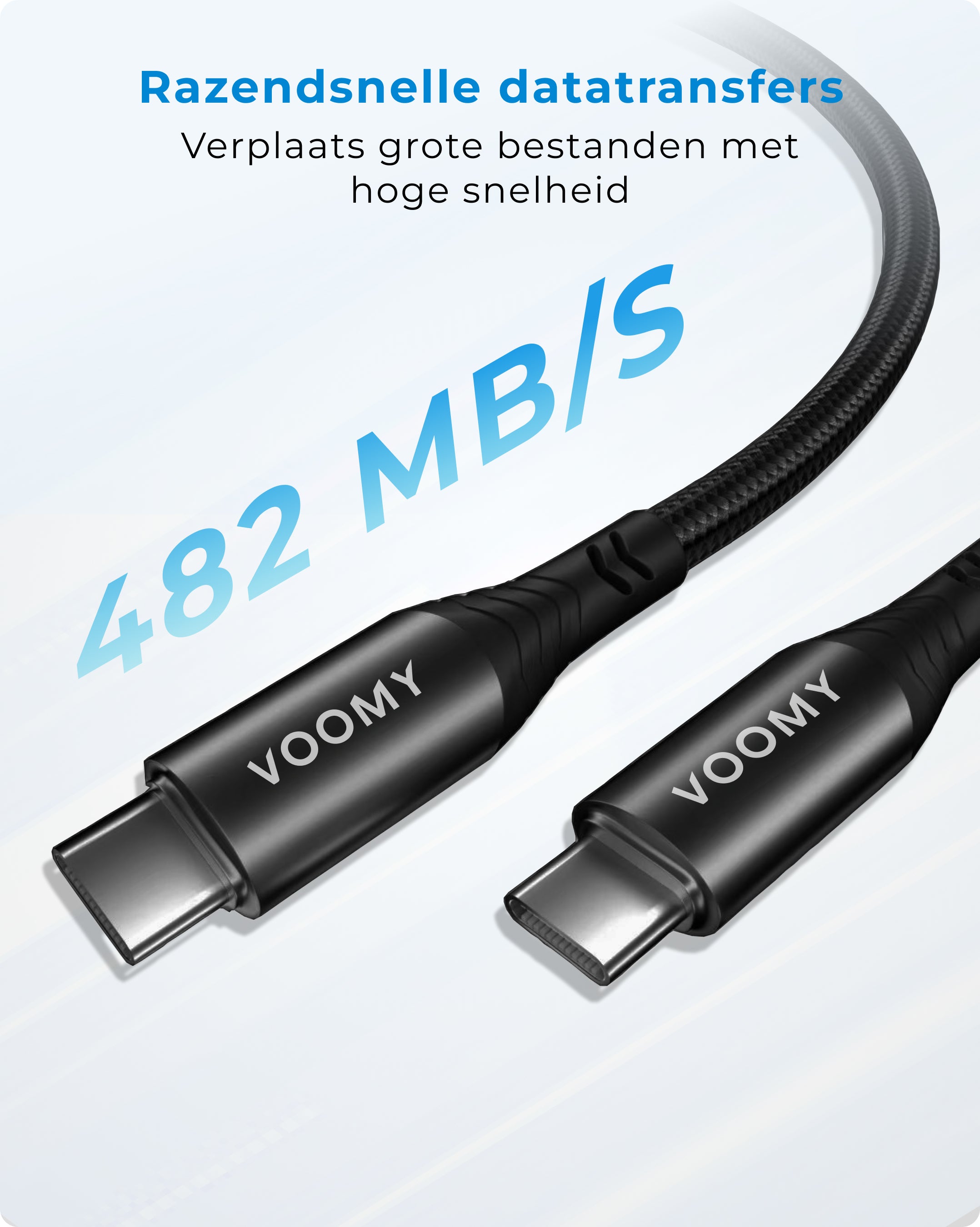 Voomy Charge 100W Kabel USB C naar USB C Kabel