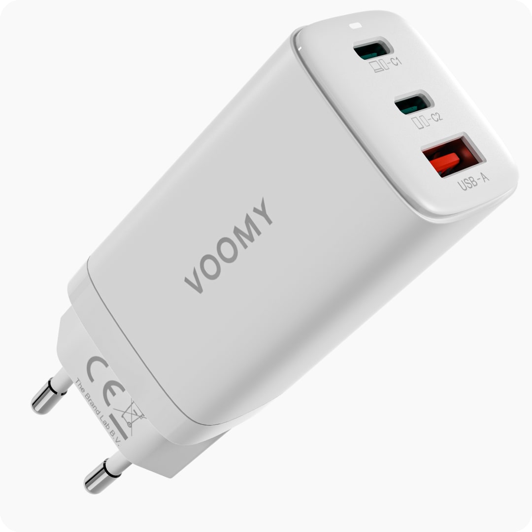 Voomy Charge M65 - Snellader Oplader 65W - Wit