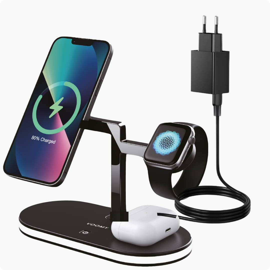 Voomy Wireless C5 - 5-in-1 Draadloze Oplader - Wireless Charger 15W