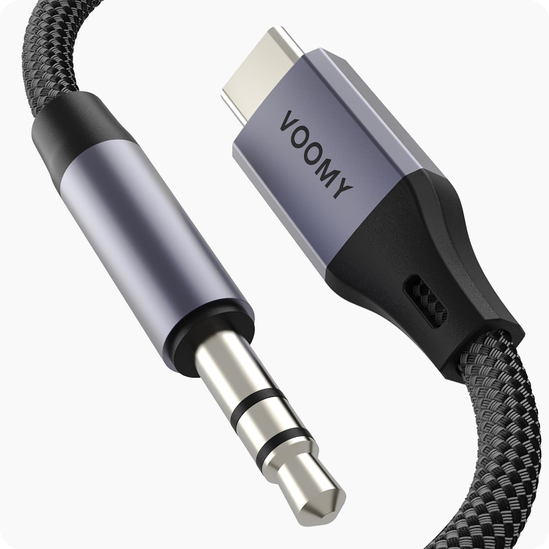 Voomy Connect C1 - USB-C naar 3.5mm Aux kabel - 1 meter