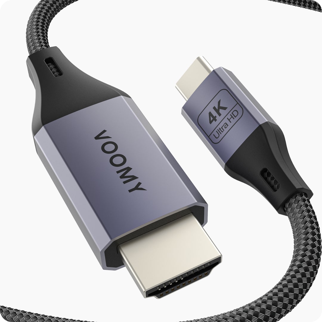 Voomy Connect C4 - USB C naar HDMI Kabel - 4k 60hz Ultra HD - 2 Meter