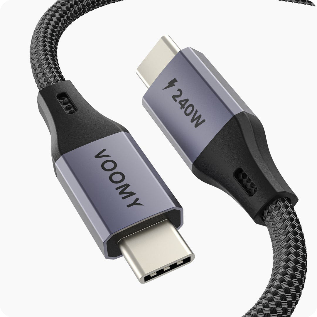 Voomy Connect C240 - USB C naar USB-C Kabel 240W - 480 Mbps - 2 Meter