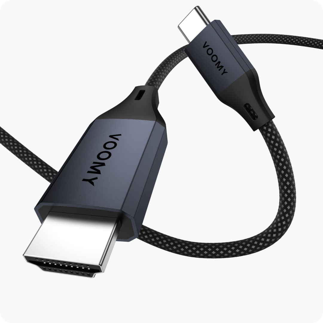 Voomy Connect C402 – USB-C naar DisplayPort Kabel – 2M – Space Grey