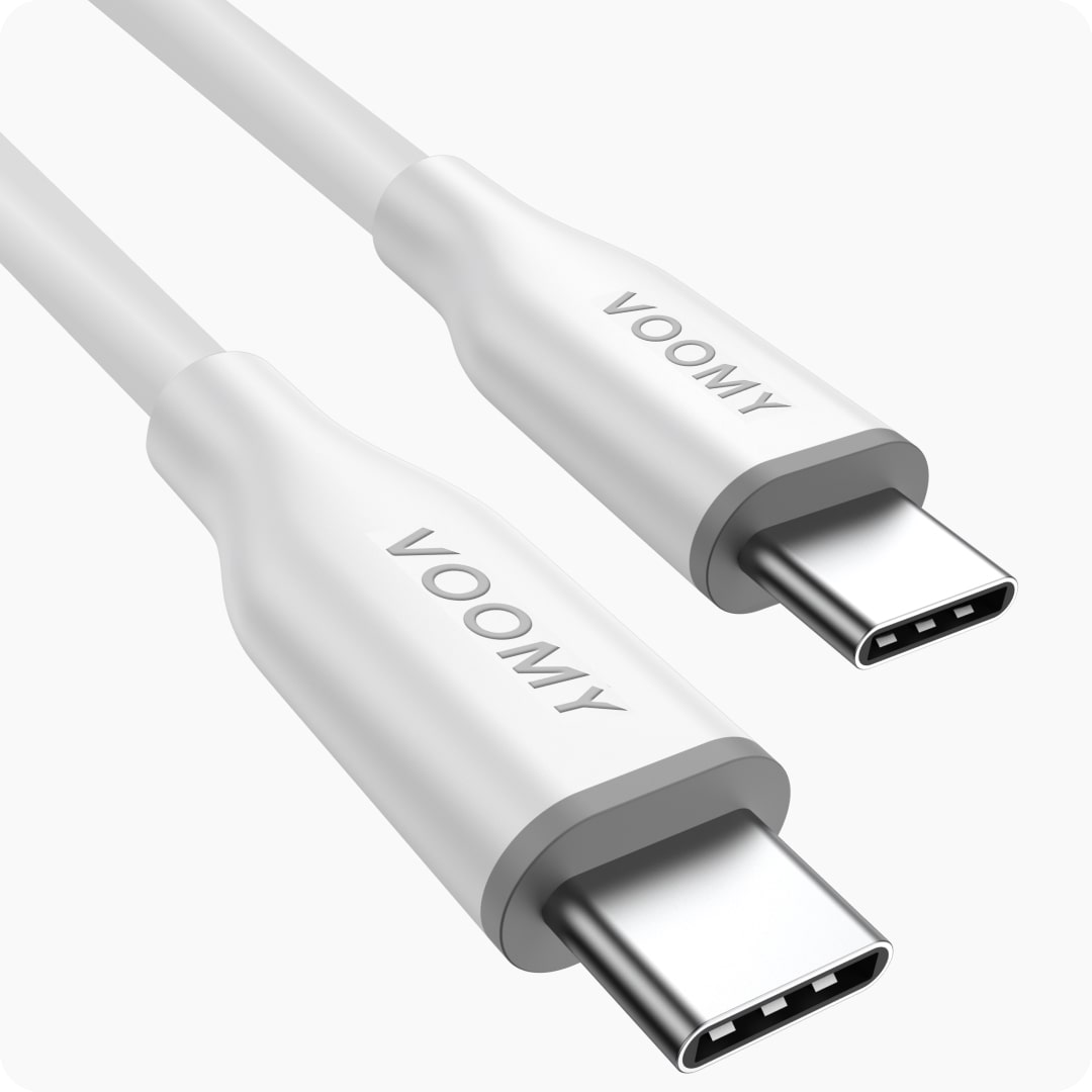 Voomy Connect C610 – 60W USB-C Kabel  – 1M – Wit