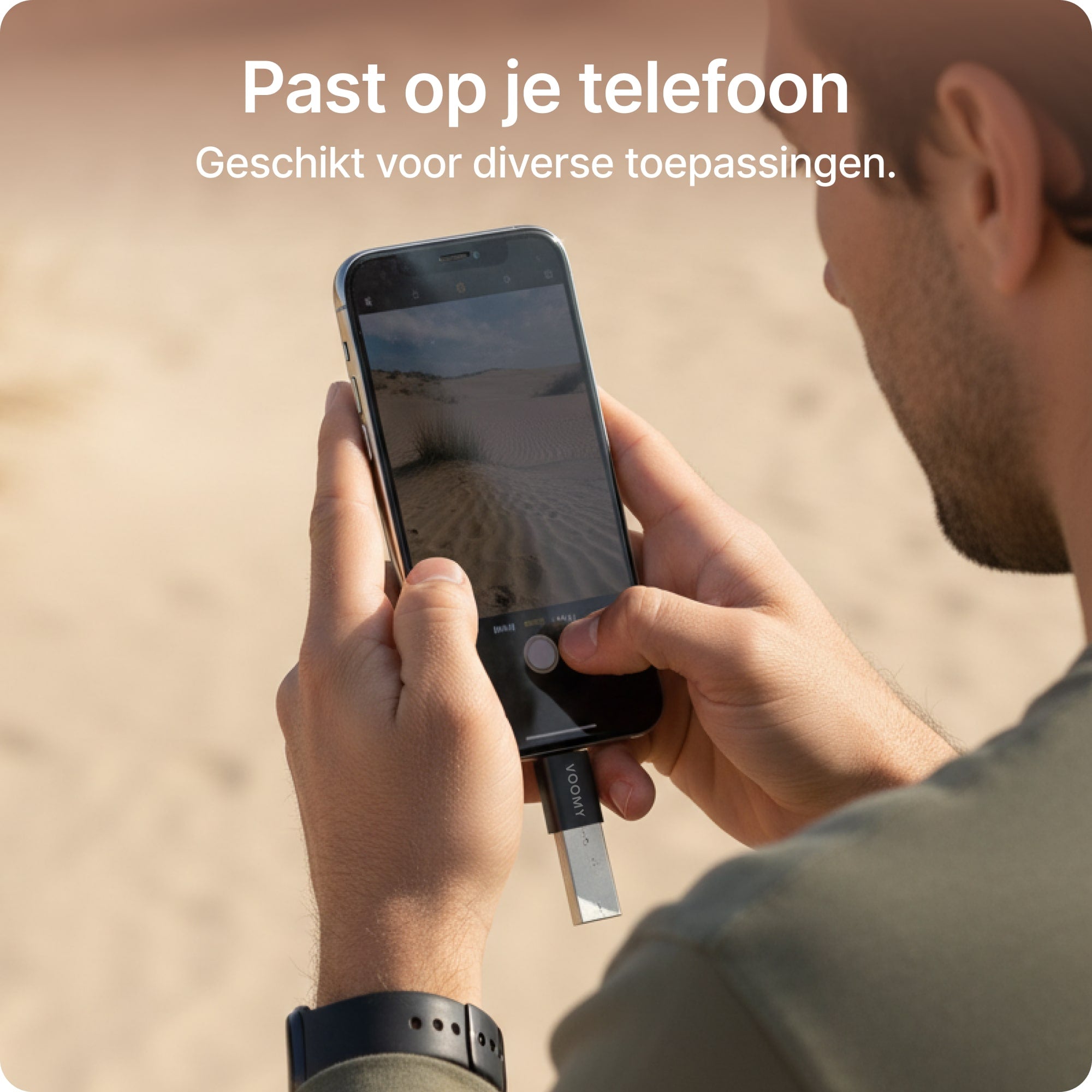 Voomy Connect H101 - USB-A naar USB-C Adapter – 3 stuks – Space Grey